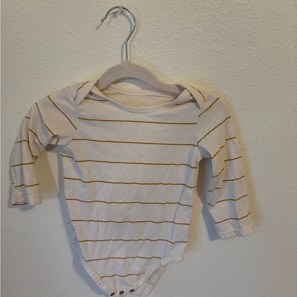 Striped Long Sleeve Baby Onesie